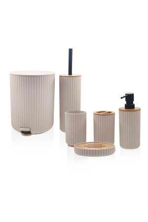 Stripe Badeset Creme 6-teilig - The Mia