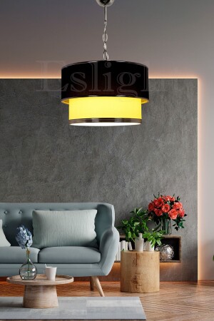 Striped Black-cream Single Pendant Lamp Chandelier E105 ES-P569 - Eslight