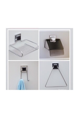 Strong Adhesion Bathroom Set 4 Items 123 - Hagen