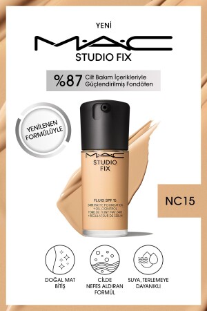 STUDIO FIX FLUID SPF 15 MATTE FOUNDATION-NC15 30 ml - Mac