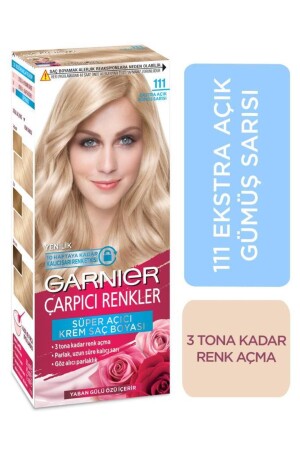 Stunning Colors Hair Dye 111 Extra Light Silver Blonde - Garnier