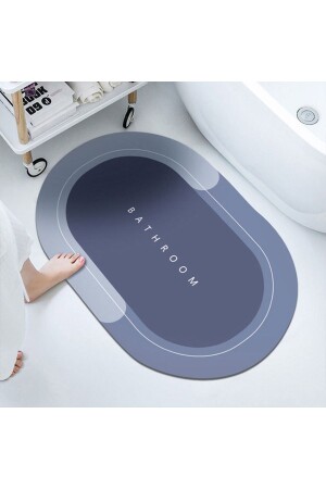 Stylish Design Magic Water Absorbent Bathroom Sink Toilet Mat Ablution Mat with Non-Slip Base canfgnfnfnf - Canderel