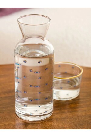 Stylish Printed Bedside Jug Carafe Jug Set 700 Ml Funtex 3291 - LC Waikiki
