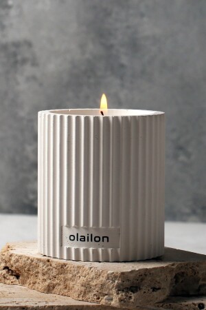 Stylishly Designed Decorative Woody Scented Candle - Olailon