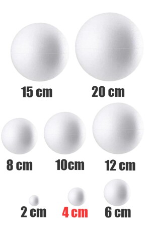 Styrofoam Ball 4 CM Foam Ball Door Decoration Planet System Styrofoam Foam Ball 4cm 15 PCS - Üsküdar Sanat