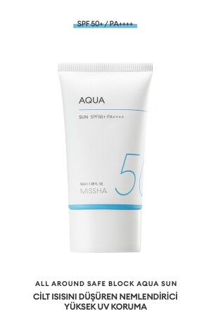 Feuchtigkeitsspendendes Sonnenschutzgel auf Wasserbasis, 50 ml, All Around Safe Block Aqua Sun Gel Spf50+/PA++++ - Missha
