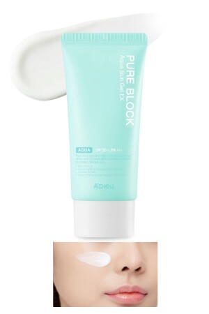 مادة منخفضة المياه المعتمدة على المياه، ترطيب، واقية شمسية خفيفة SPF50+/PA+++ 50ml APIEU Pure Block Aqua Sun - Missha