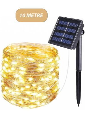 Su Geçirmez 10 Metre Güneş Enerjili Dış Mekan Solar Peri Ip Led Işık Dekoratif Bahçe Aydınlatma 346345 - PASACO