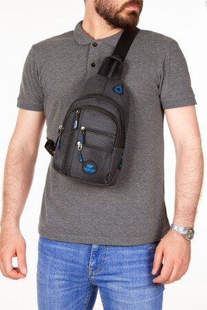 Su Geçirmez Keten Kulaklı Ve Usb Çıkışlı Bel Omuz Çantası Body Bag Freebag (19X29CM) - Newish Polo Accessories