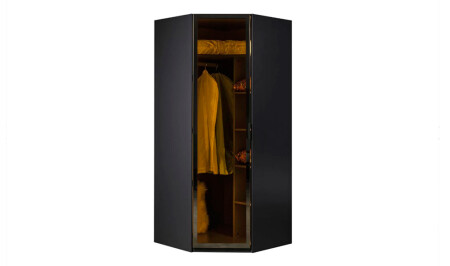 Suare Anthracite Corner Clothes Cabinet - Cadde Yıldız