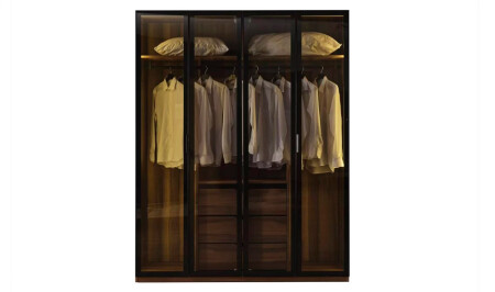 Suare Ceviz 180' Cabinet with Drawers - Cadde Yıldız