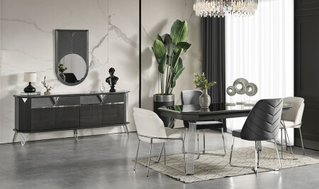 Suave Anthracite Dining Room - Cadde Yıldız