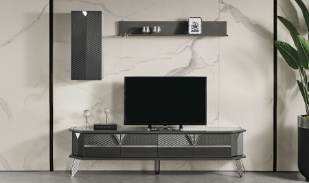 Suave Anthracite TV Unit - Cadde Yıldız