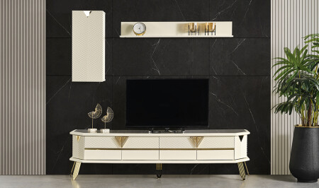 Suave Cream TV Unit - Cadde Yıldız
