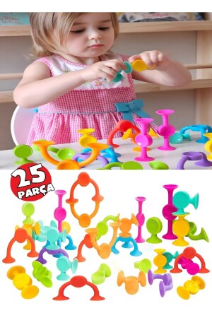 Suction Cup Vacuum Molecule 25 Pieces Building Blocks Fidget Sensory Educational Toy Bultak - Nesoedu