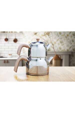 Sude Family Size Steel Teapot Set PPTSDCYDNLK100 - Papatyam