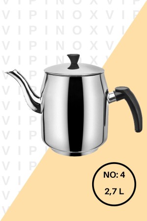 Sudem Tea Boiler Teapot Stainless Steel Teapot For Cafe Restaurant Hotel No:4 OZSA00000190 - Vipinox