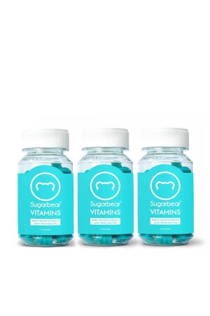 Sugar Bear Hair Vitamin 74 Capsules Triple Deal Package - Sugarbear