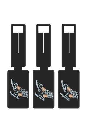 Suitcase Tag 3 Pieces Patterned Silicone Nameplate Suitcase Luggage Tag Sporty - Senada