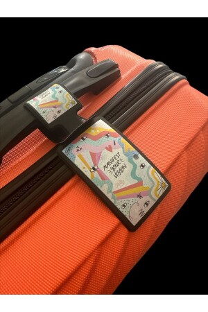 Suitcase Tag Patterned Black Silicone Suitcase Tag with Name Luggage Tag - Manifest - Cekuonline