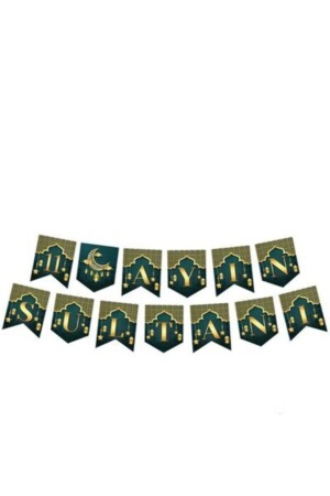 Sultan of 11 Months Written Zigzag Banner Text 2 Meters Welcome Ramadan Feast Themed Religious Ornament - Denseden