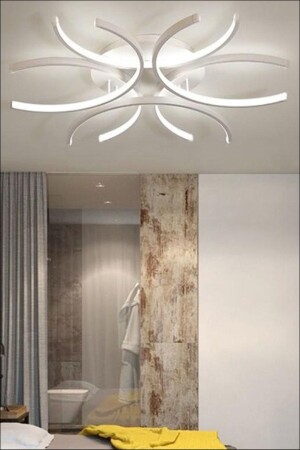 Sümbül Modern Design White Color White LED Cafe - Kitchen - Living Room Led Chandelier SMB23 - Fer Avize