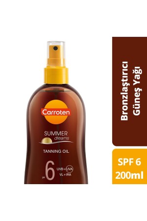 Summer Dreams Tanning Spf6 Low Protective Bronzing Sun Oil Spray 200ml C221431103 - Carroten