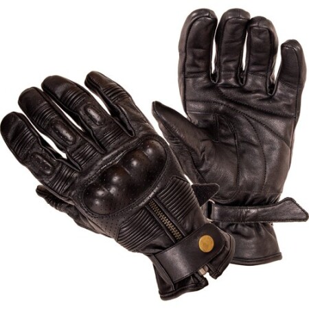 Summer Leather Motorcycle Gloves B-STAR Prelog - Black - B-STAR MOTO