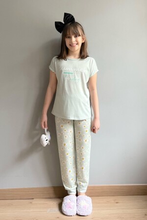 Summer Loading Baskılı Kısa Kollu Kız Çocuk Pijama Takımı 2345 - Pijamaevi