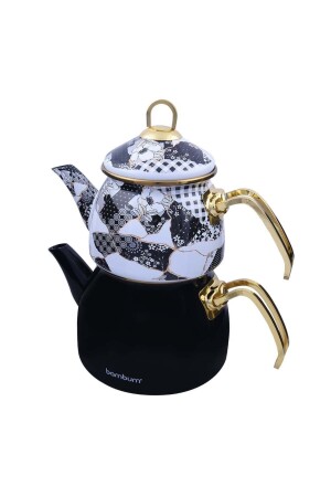 Summer - Teekannen-Set Schwarz gemustert 9008 - Bambum