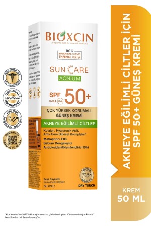 Sun Care Sonnencreme 50 SPF für zu Akne neigende Haut – Akne – trockene Haut – matt - Bioxcin
