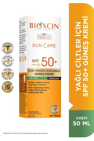 Sun Care Sonnencreme mit sehr hohem Schutz für fettige Haut LSF 50 50 ml – Collagen Dry Touch - Bioxcin