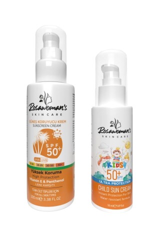 Sun Cream 100 ml Children's Sun Cream 50 ml +50spf Family Size Set of 2 54 - Rosawomans