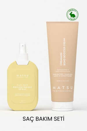 Sun Day Heat Protective Hair Care Spray and Creamask Leave-In Bond Repair Cream Mask - Matsu