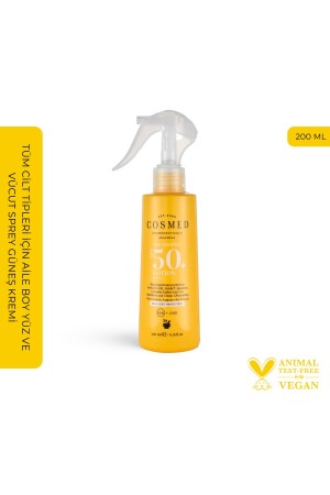 Sun Essential Lotion SPF 50 Family Size Face and Body Spray Sun Cream for All Skin Types 200 ml - Cosmed
