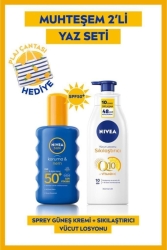 Sun Güneş Koruyucu&sıkılaştırıcı Kişisel Bakım Seti,spf50 Güneş Kremi 200 ml Ve Vücut Losyonu SET.NVE.920 - NIVEA