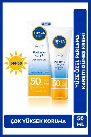 Sun SPF50 Anti-Shine & Sun Protection Face Sun Cream 50 ml, Mattifying Effect 10181988 - NIVEA