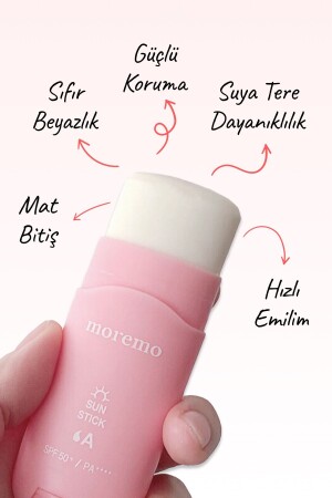 Sun Stick Spf50 Pa 16gr UV Stick Sun Cream That Can Be Applied Over Makeup KRNDY0394 - Moremo