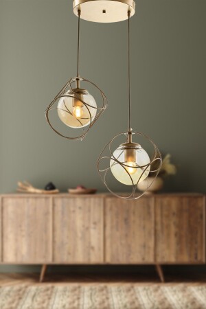 Suna 2. Antique-honey Glass Chandelier BEG1015BEG02 - Begüsa