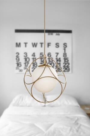 Suna Single Antique-white Glass Chandelier BEG1015BEG01-1 - Begüsa