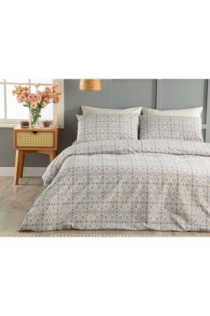 Sunflower Easy Iron Double Duvet Cover Set 200x220 Cm Pink – Mustard 10036860 - English Home