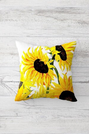 Sunflowers Patterned Double Sided Printed Hidden Zipper Pillow Case Throw Pillow Sofa Pillow Case - On The Clouds