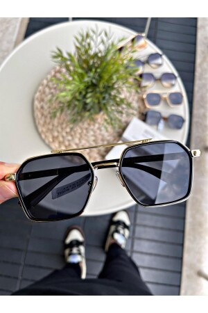 Sunglasses for Women & Men UV400 Glass Ce Certificated Gold Black Re0039w - Watchofroyal