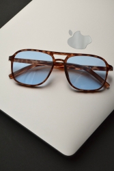 Sunglasses UV400 Protected Unisex Men Women Vintage Leopard Blue Optical Compatible Lens Changeable BEST-NEW-SEASON. - LOOKUP