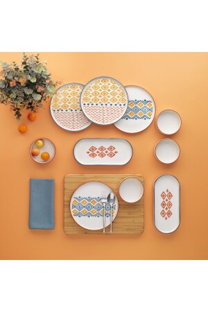 Sunny Breakfast Set for 4 People-10 Pieces-Orange - Schafer