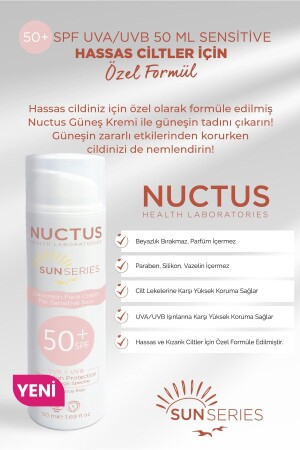 Sunscreen Cream 50 Ml For Sensitive Skin 8680702309568 - Nuctus