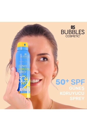 Sunscreen Spray High Protection +50 SPF Anti-Blemish - Vitamin E + Panthenol 150ml bsa004 - bs bubbles cosmetic
