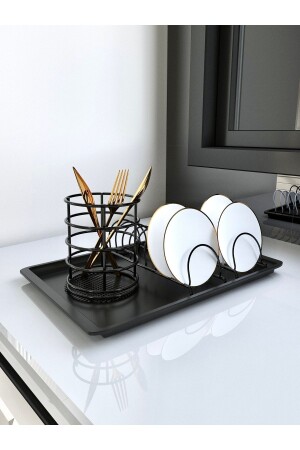 SUNTEL ECO PLATE AND SPOON RACE + MATT BLACK. SM501 - SUNTEL BANYO MUTFAK AKSESUARLARI