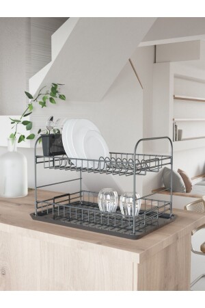 Suntel Foldable two-layer plate holder - Suntel Banyo Mutfak Aksesuarlari