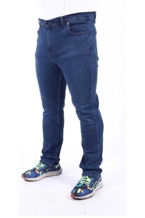 Super Battal Plus Size Herren Jeans Hose Lycra Battal 2005 DUNKELBLAU - Denim